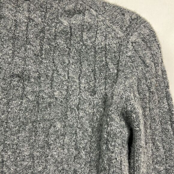 J. crew Factory cc962 Gray Cable-knit cardigan extra-soft NWOT/repaired size xxs - Picture 12 of 13